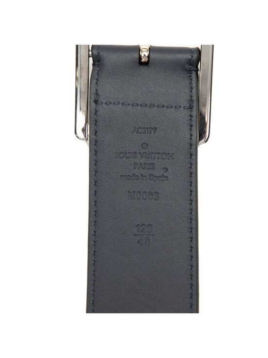 Louis Vuitton Monogram Ceinture Reverso 120 48 White Navy Leather 1- Belt